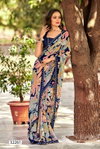 Dora By Vallabhi Georgette Floral Printed Online Fancy Saree Wholesale